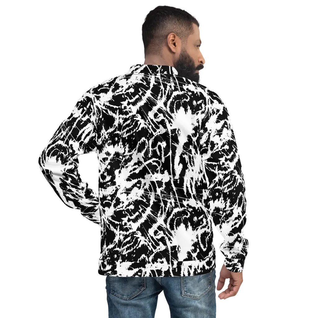 Monochrome Wild on Bomber Jacket — Back