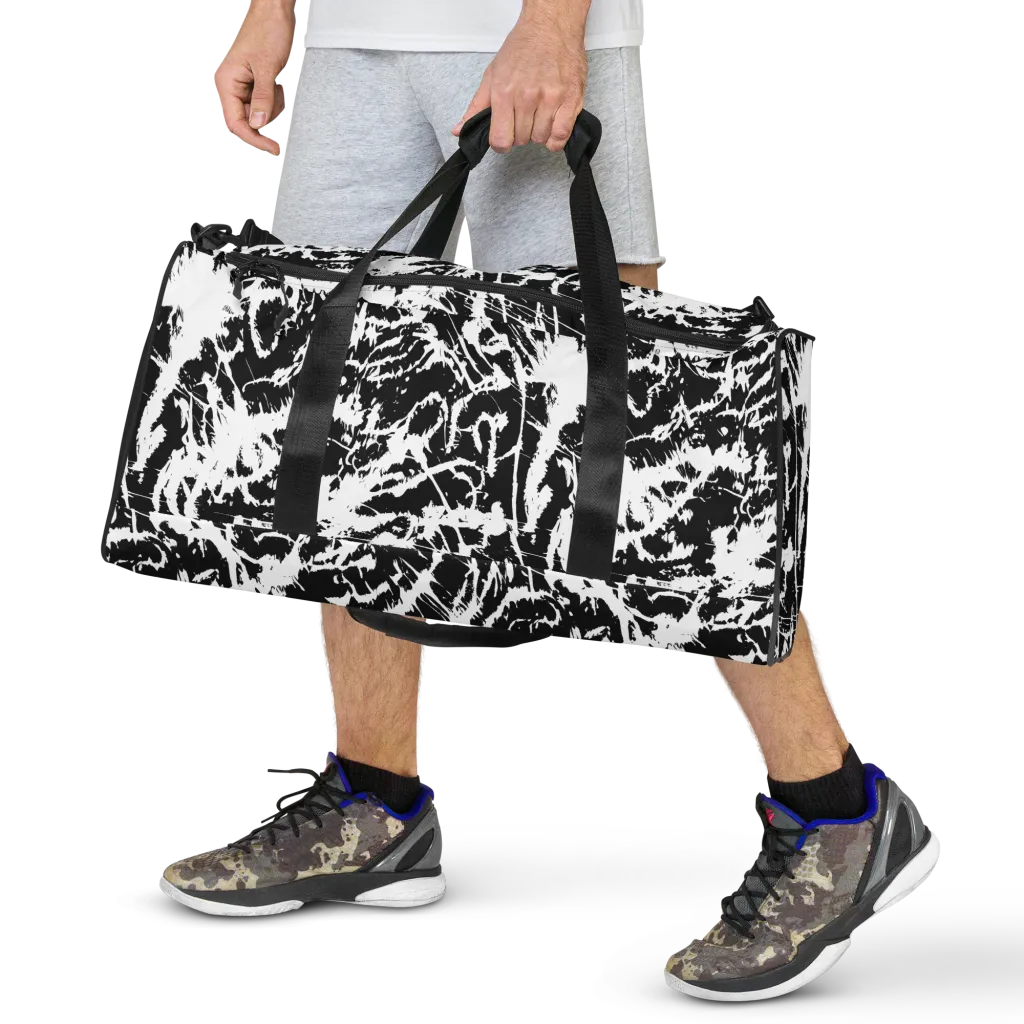 Monochrome Wild on Duffle Bag — Front