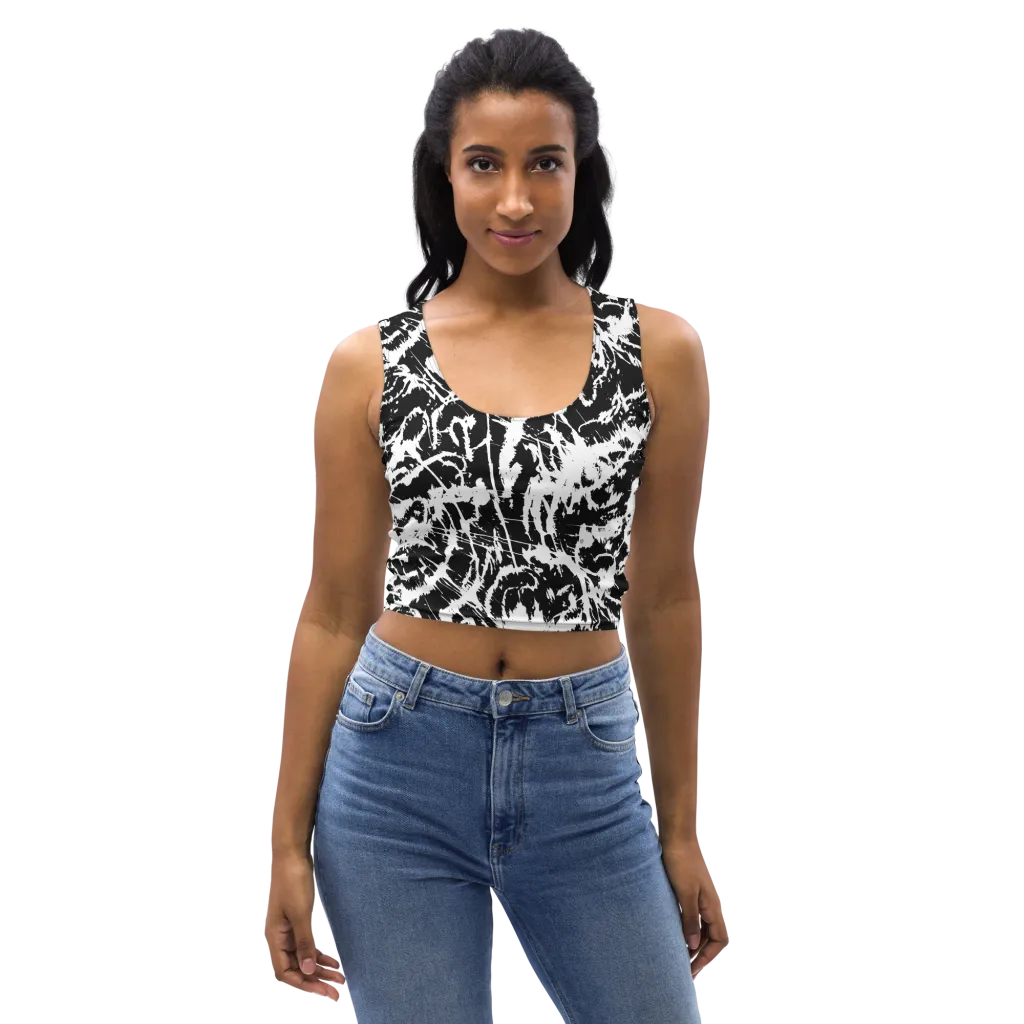 Monochrome Wild on Crop Top — Front