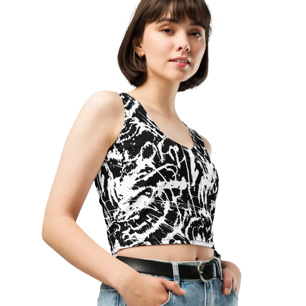 Monochrome Wild on Crop Top — Right Front