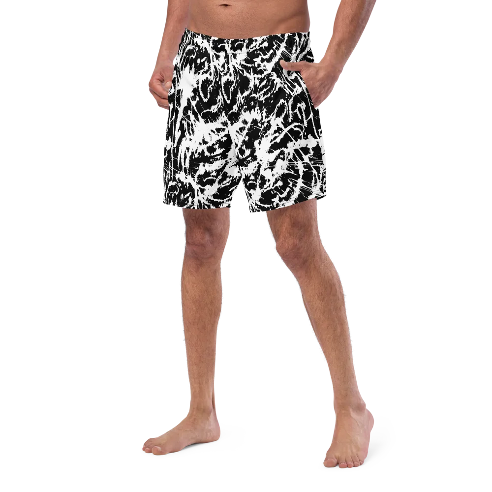 Monochrome Wild on Swim Trunks — Left Front
