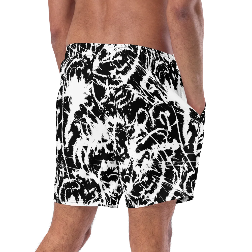 Monochrome Wild on Swim Trunks — Right Back
