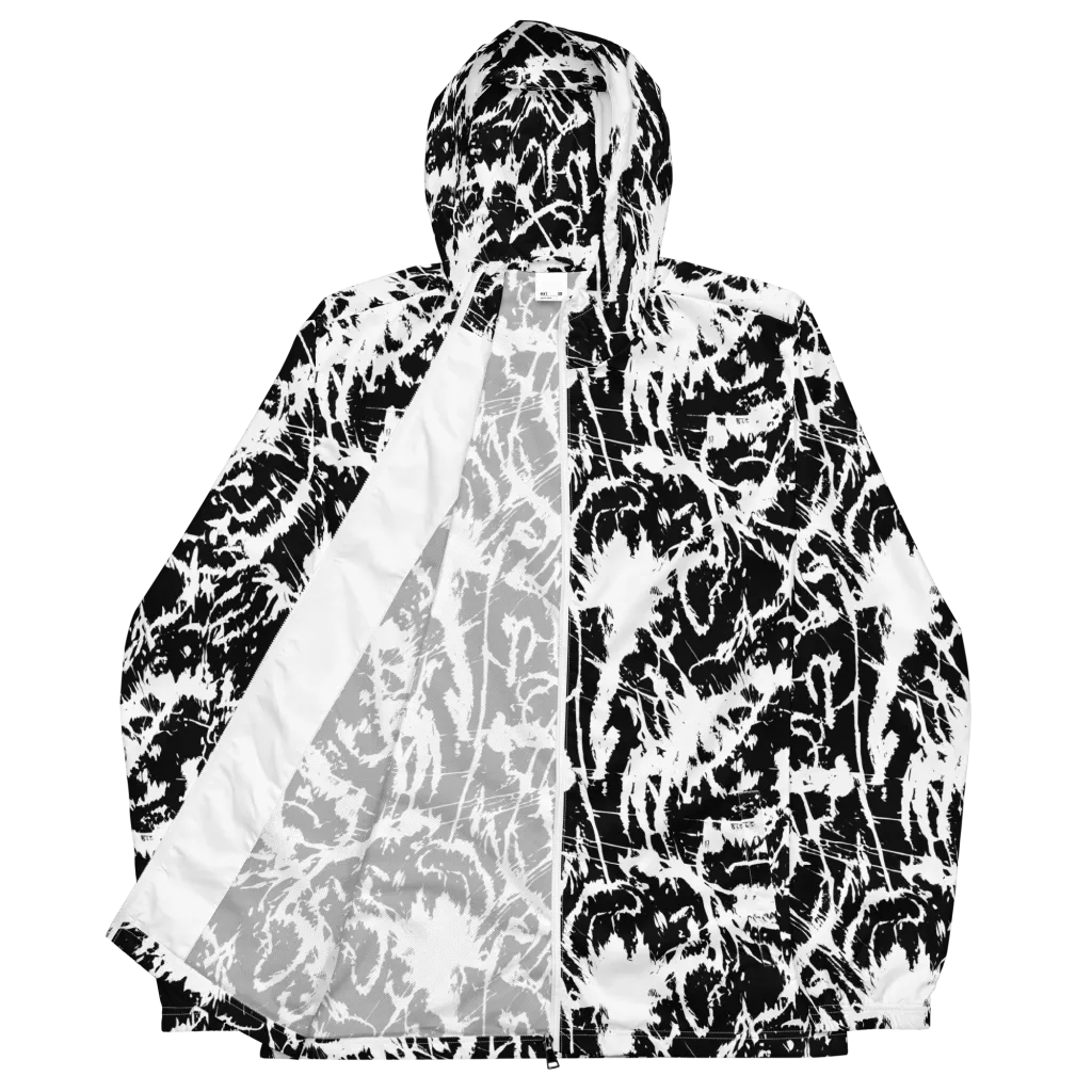 Monochrome Wild on Men's Windbreaker — Front
