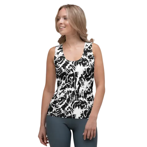 Monochrome Wild on a Women's Tank Top