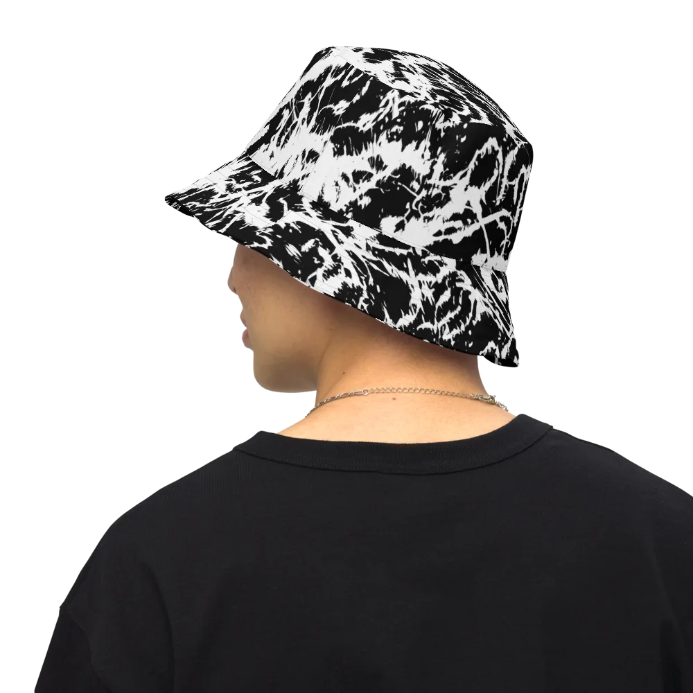 Monochrome Wild on Reversible Bucket Hat — Back Inside
