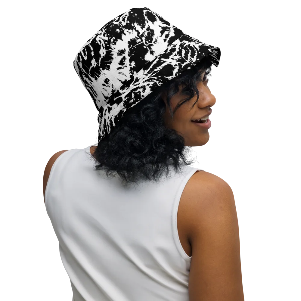 Monochrome Wild on Reversible Bucket Hat — Right Outside
