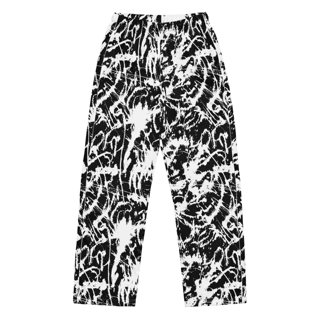 Monochrome Wild on Women's Pajama Pants — Front