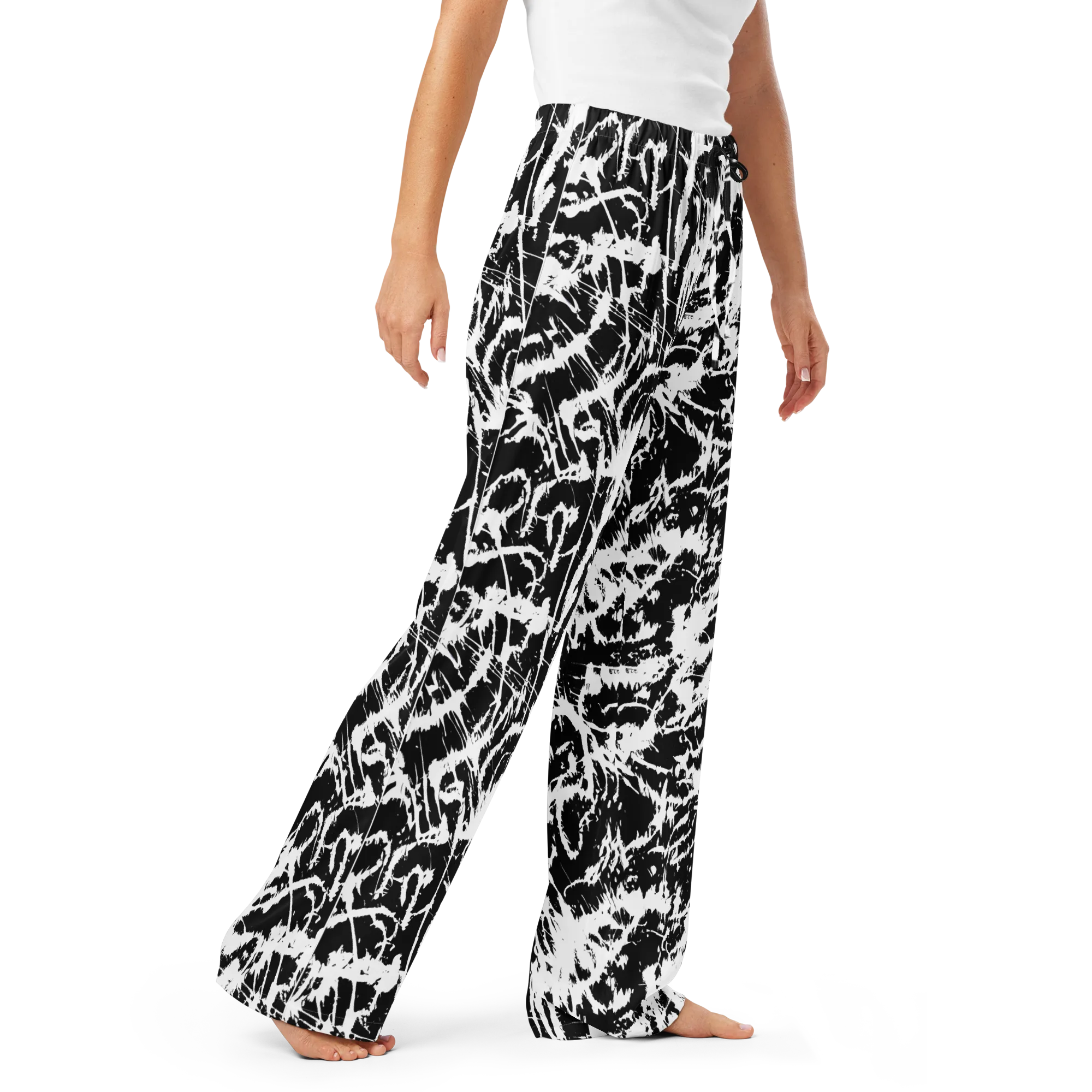 Monochrome Wild on Women's Pajama Pants — Right Front