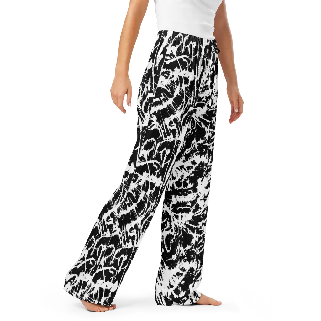 Monochrome Wild on Women's Pajama Pants — Right Front