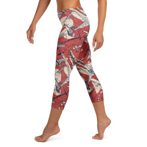 Redline Squadron on a Capri Leggings