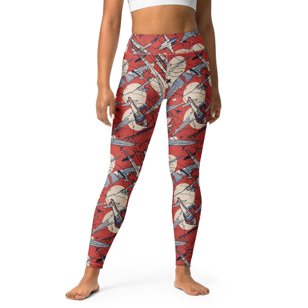 Redline Squadron on Yoga Leggings — Front
