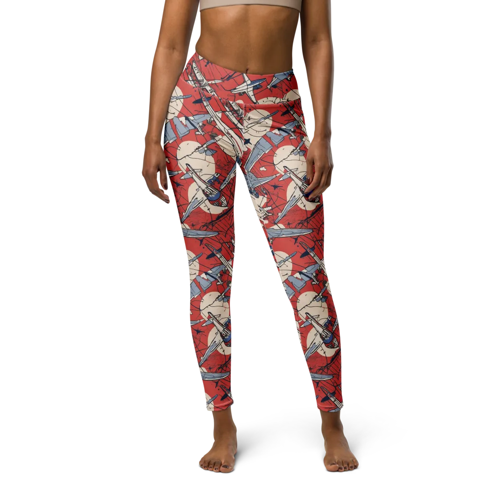 Redline Squadron on Yoga Leggings — Front