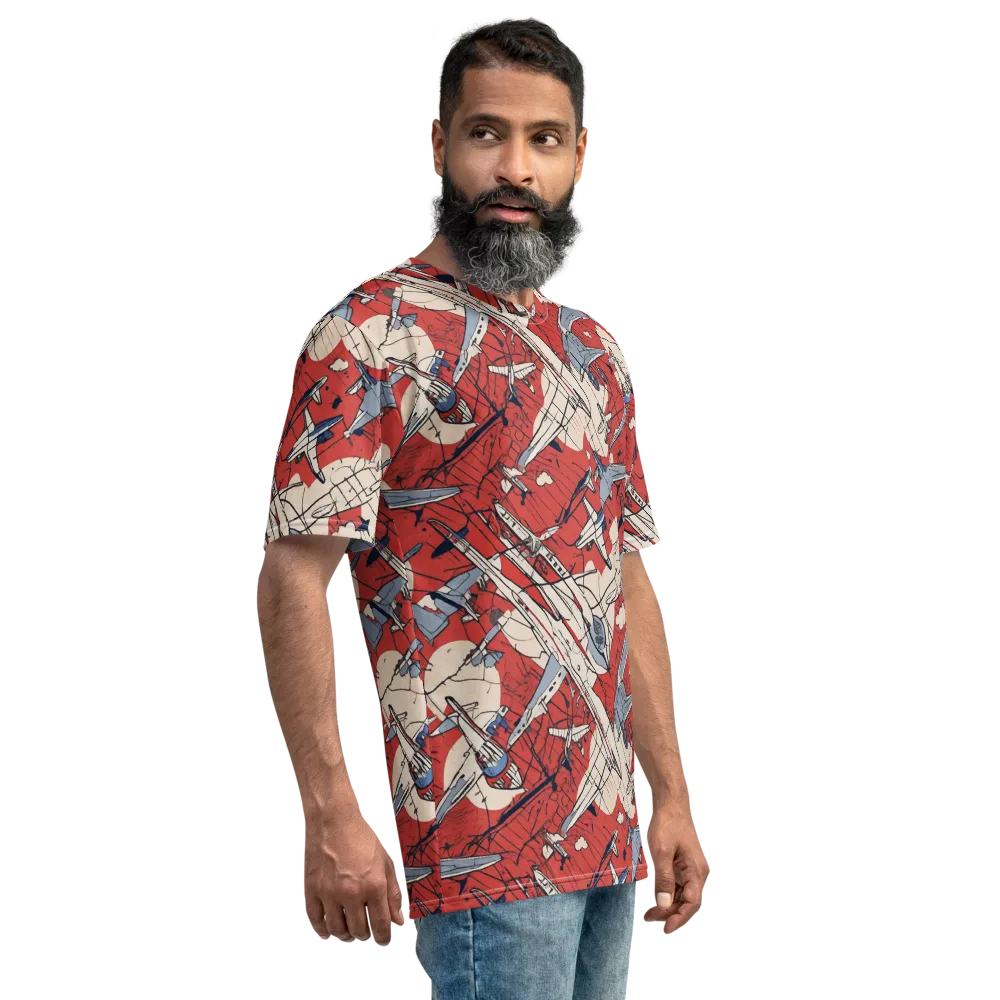 Redline Squadron on Men's Crew Neck T-Shirt — Right