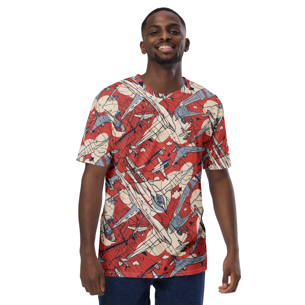 Redline Squadron on Men's Crew Neck T-Shirt — Front