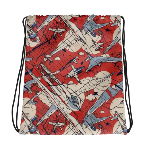 Redline Squadron on a Drawstring Bag