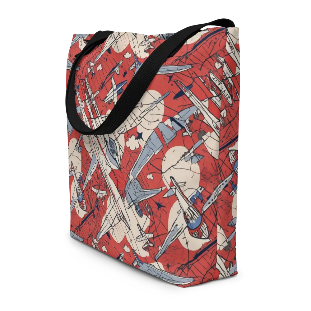 Redline Squadron on Large Tote Bag W/ Pocket — Front