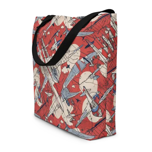 Redline Squadron on a Large Tote Bag W/ Pocket