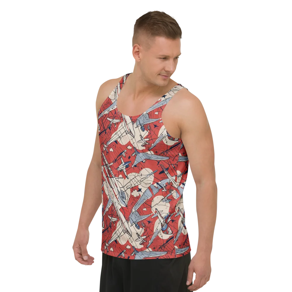Redline Squadron on Men's Tank Top — Left Front