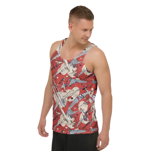 Redline Squadron on a Men's Tank Top