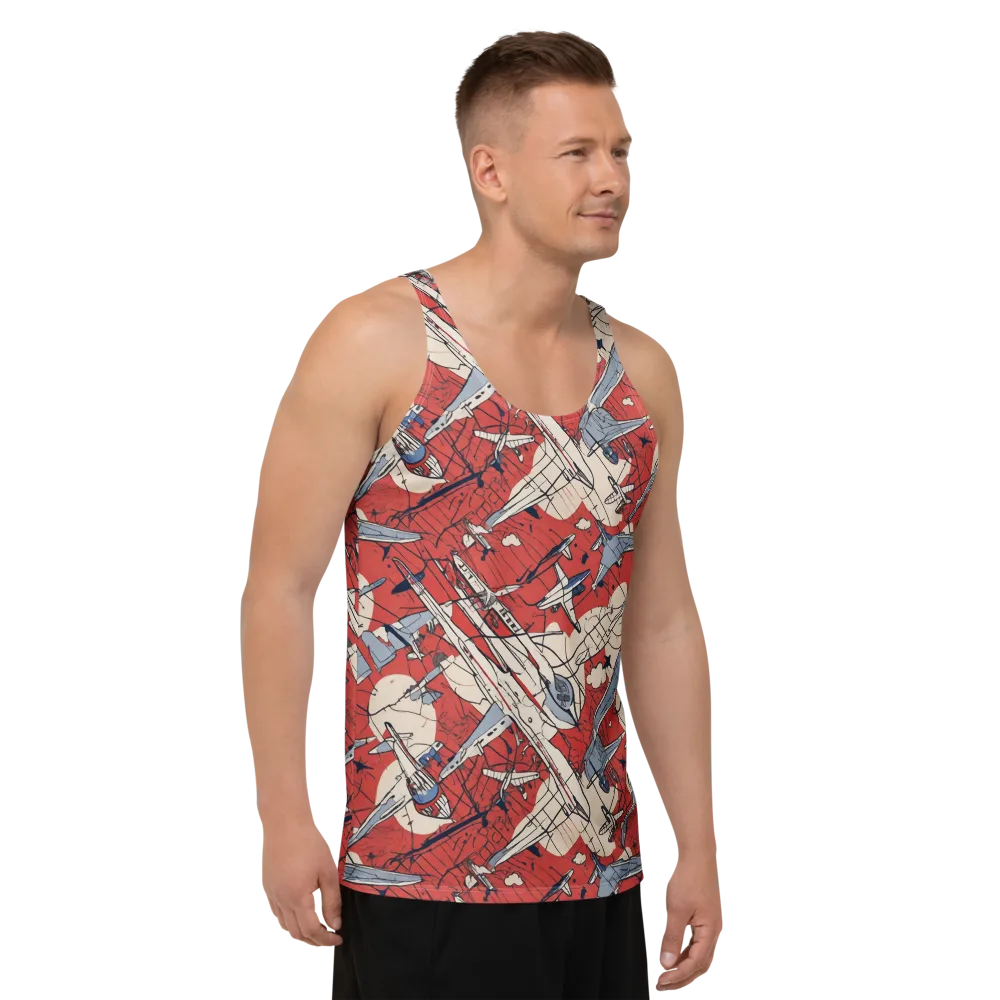Redline Squadron on Men's Tank Top — Right Front