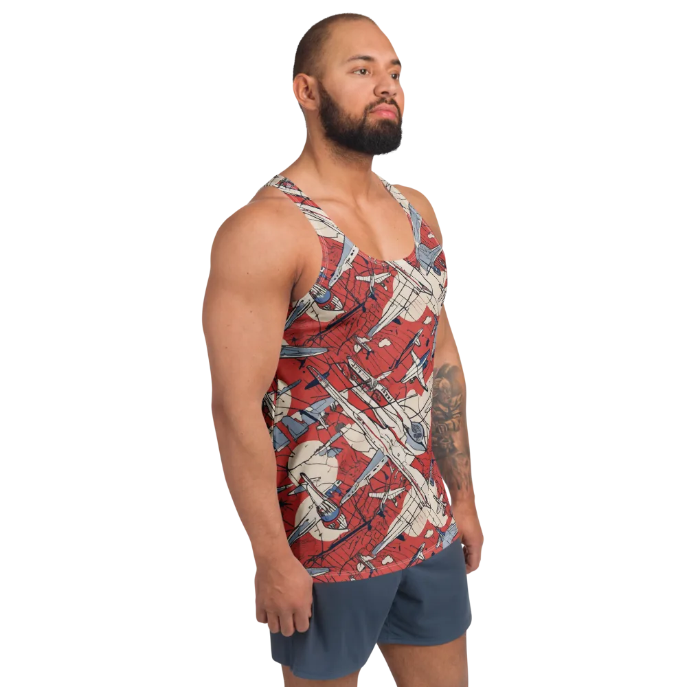 Redline Squadron on Men's Tank Top — Right Front