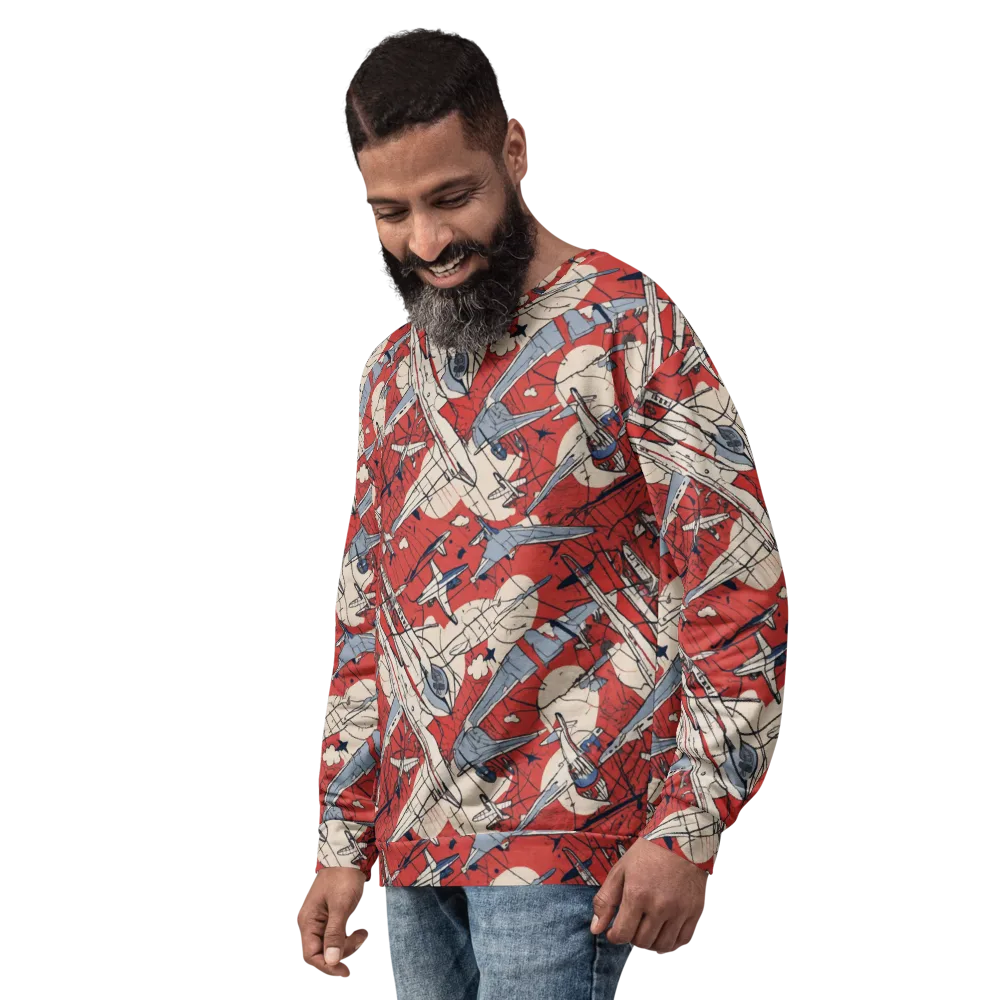 Redline Squadron on Sweatshirt — Left Front