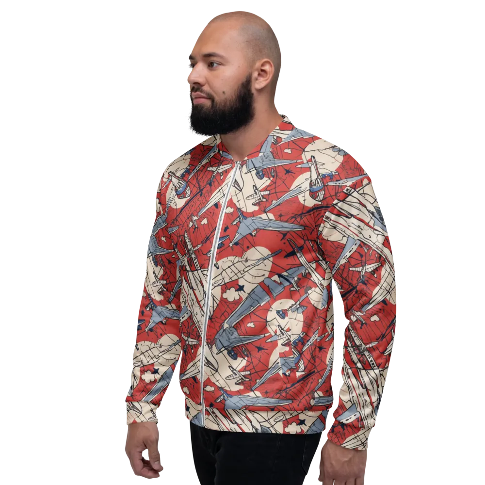 Redline Squadron on Bomber Jacket — Left