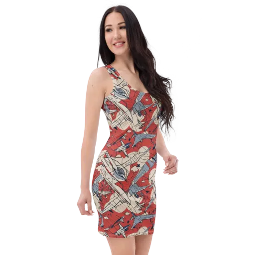 Redline Squadron on a Bodycon Dress