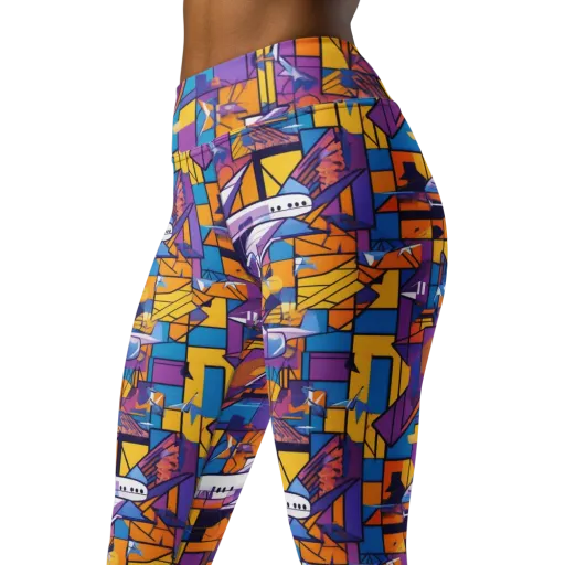 Jetstream Mosaic on a Yoga Leggings