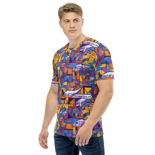 Jetstream Mosaic on a Men's Crew Neck T-Shirt