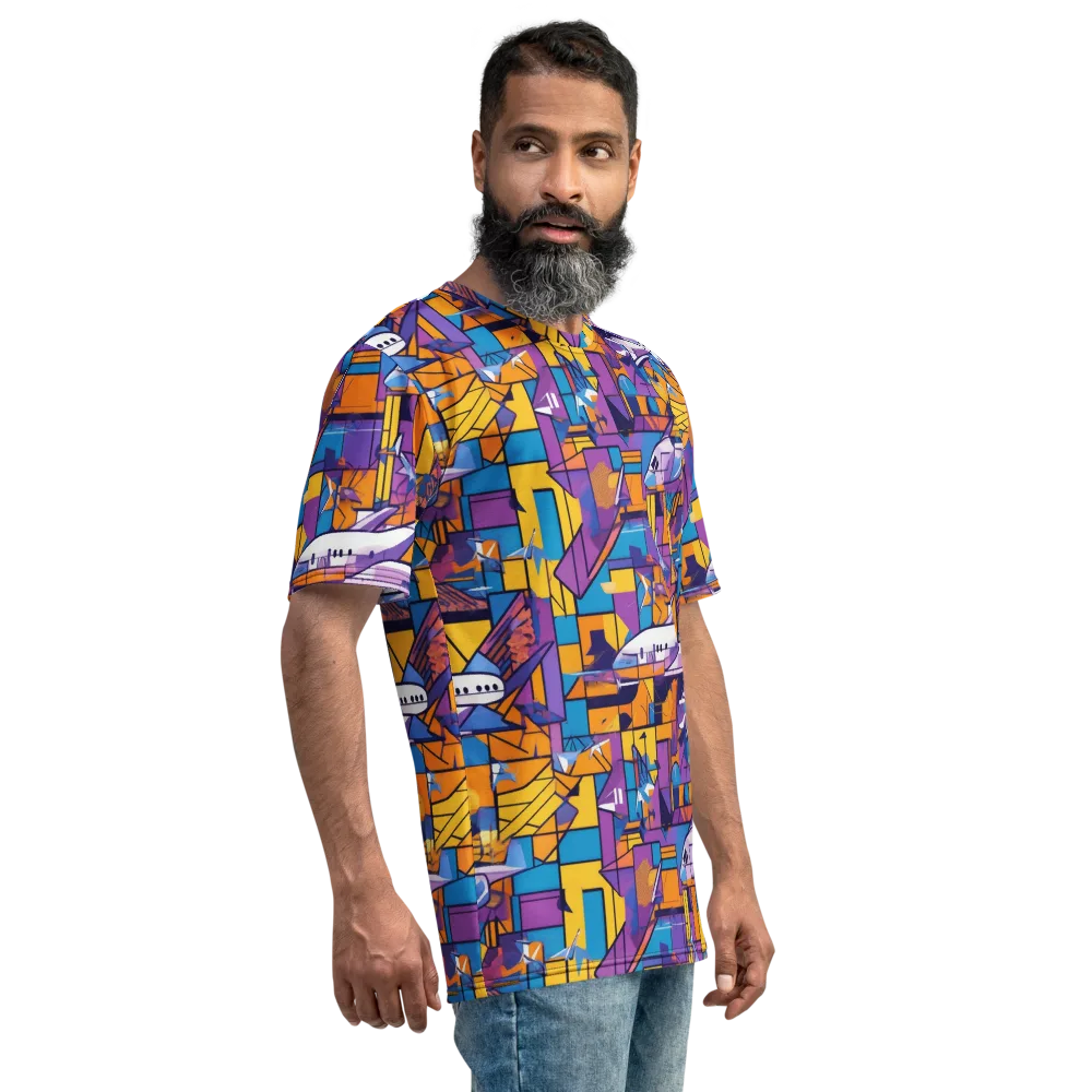 Jetstream Mosaic on Men's Crew Neck T-Shirt — Right