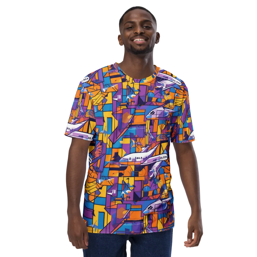 Jetstream Mosaic on Men's Crew Neck T-Shirt — Front