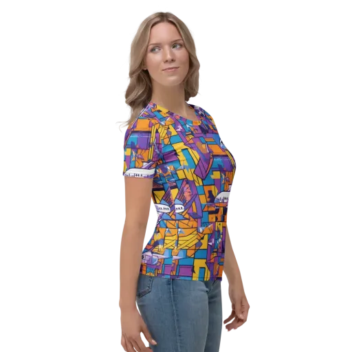 Jetstream Mosaic on a Women's Crew Neck T-Shirt
