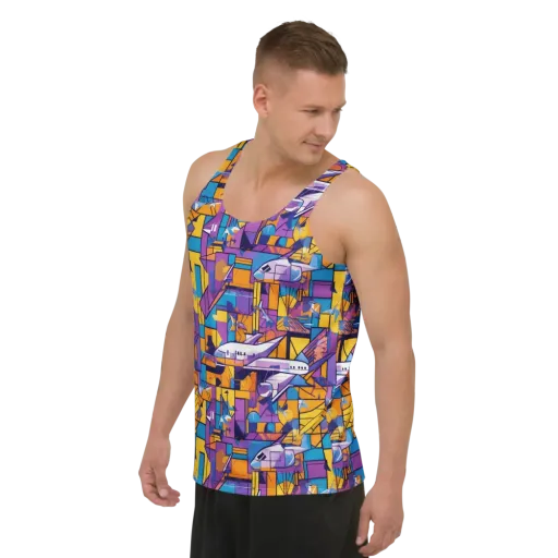 Jetstream Mosaic on a Men's Tank Top