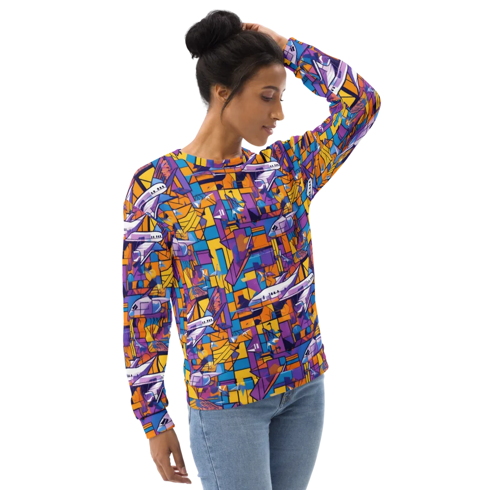 Jetstream Mosaic on Sweatshirt — Right Front