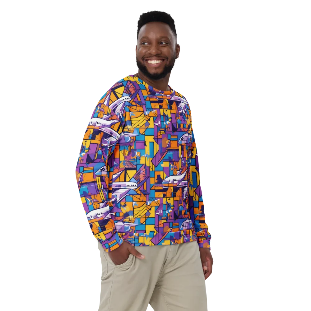 Jetstream Mosaic on Sweatshirt — Front