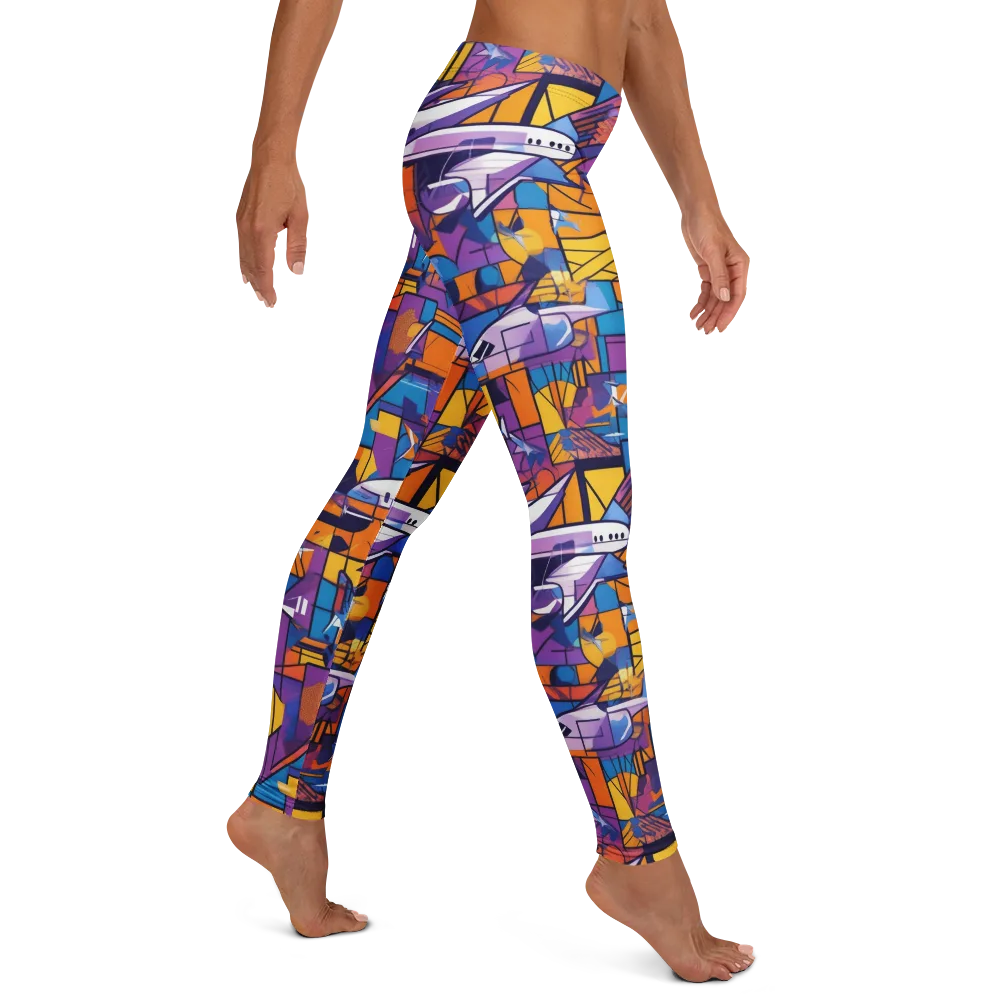 Jetstream Mosaic on Leggings — Right