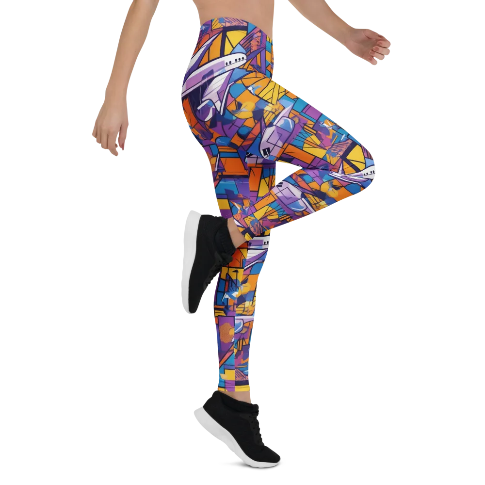Jetstream Mosaic on Leggings — Right