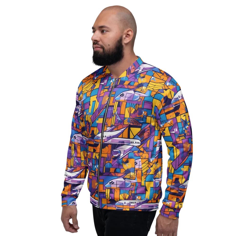 Jetstream Mosaic on Bomber Jacket — Left