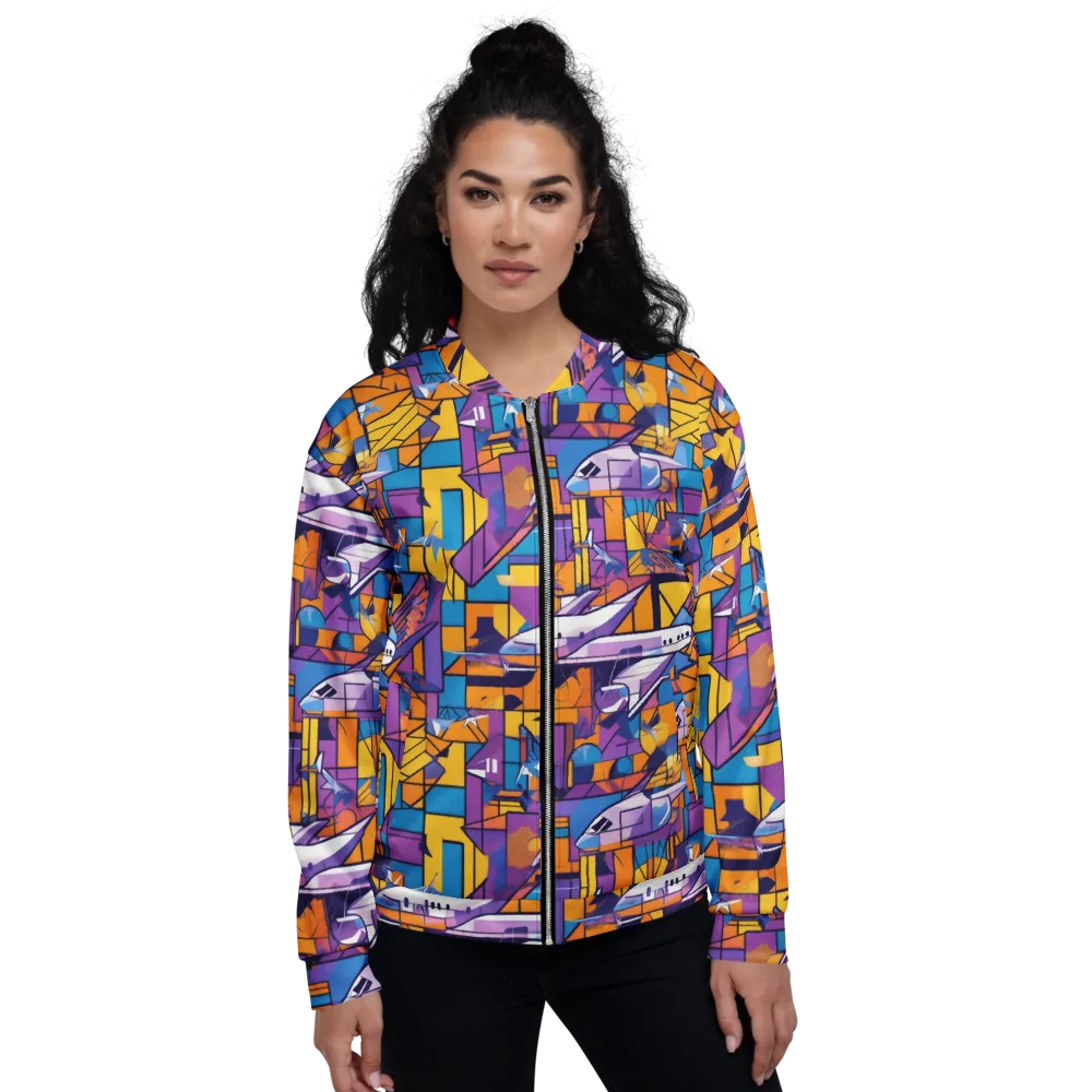 Jetstream Mosaic on Bomber Jacket — Front