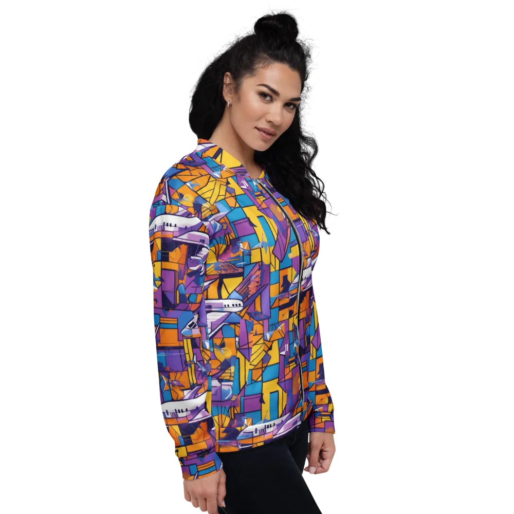 Jetstream Mosaic on Bomber Jacket — Right
