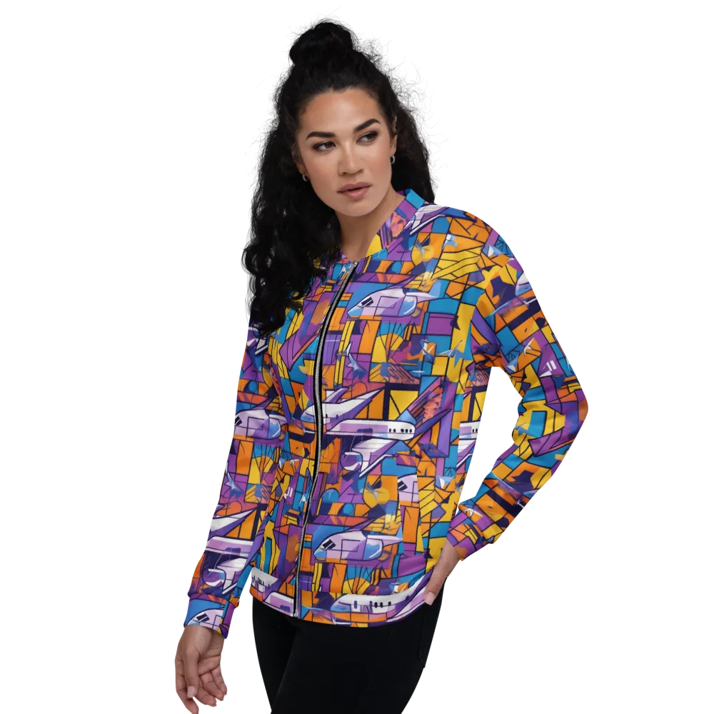 Jetstream Mosaic on Bomber Jacket — Left
