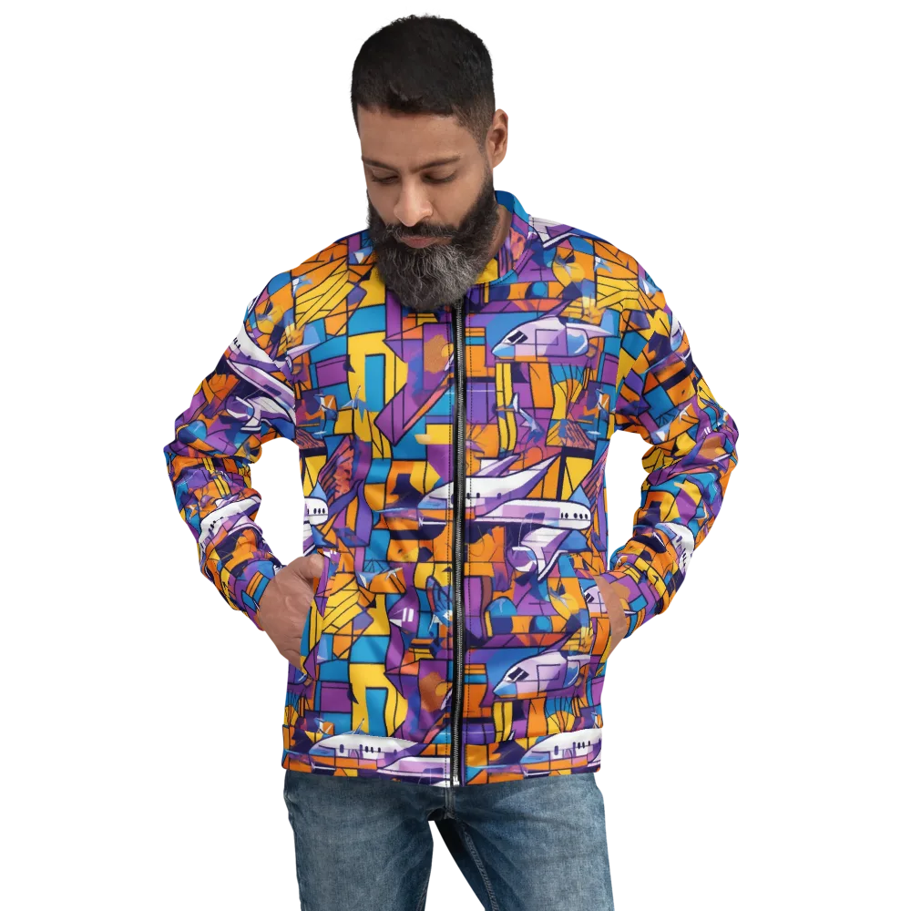 Jetstream Mosaic on Bomber Jacket — Front