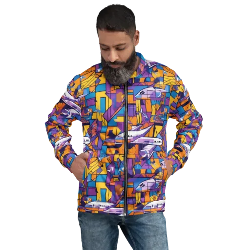 Jetstream Mosaic on a Bomber Jacket