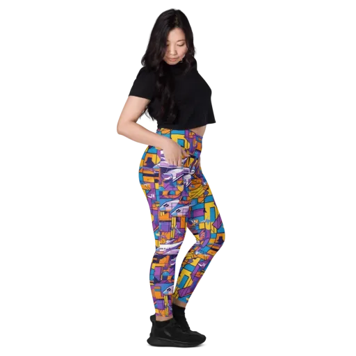 Jetstream Mosaic on Leggings with Pockets