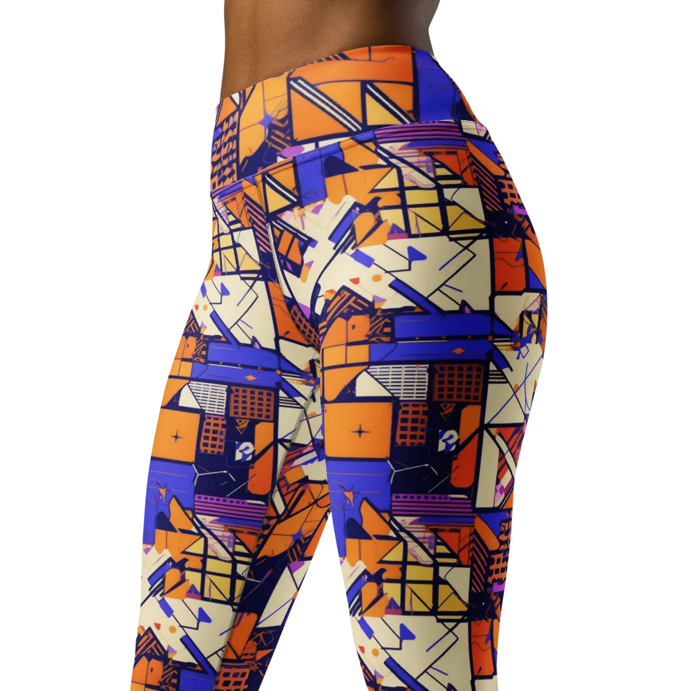 Electric Parcel on Yoga Leggings — Left Front