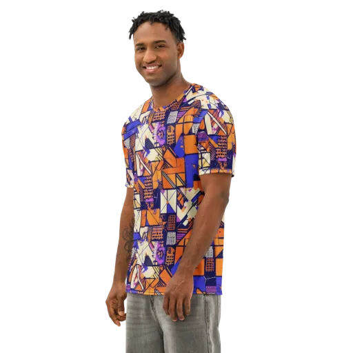 Electric Parcel on a Men's Cotton Crew Neck T-Shirt