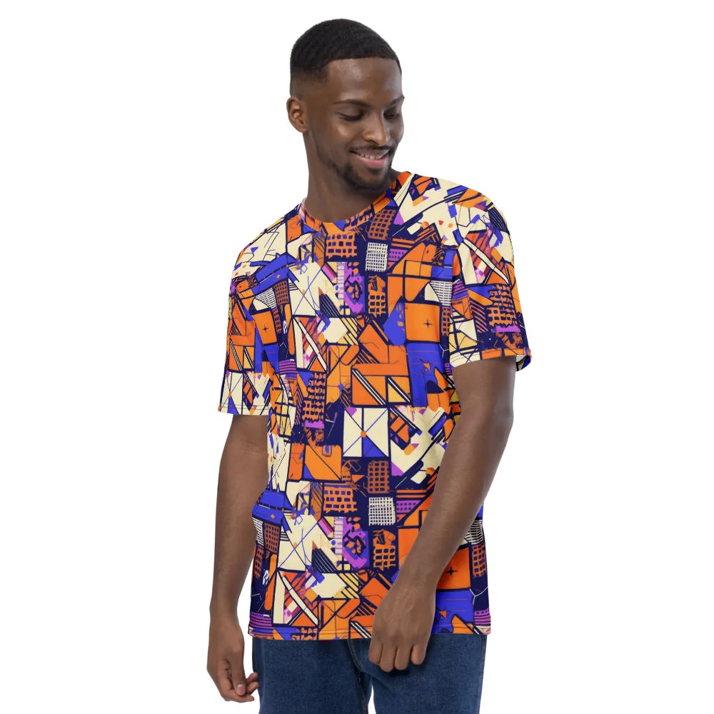 Electric Parcel on Men's Crew Neck T-Shirt — Left
