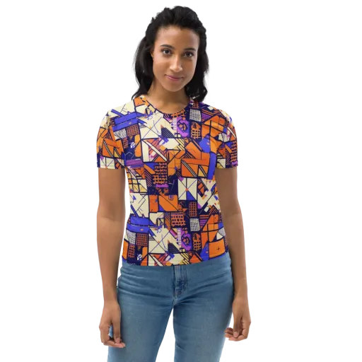 Electric Parcel on a Women's Crew Neck T-Shirt