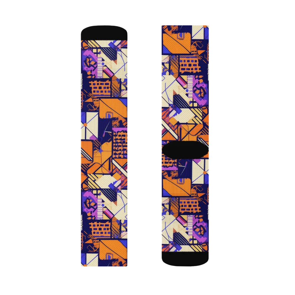 Electric Parcel on Socks — Left Sock